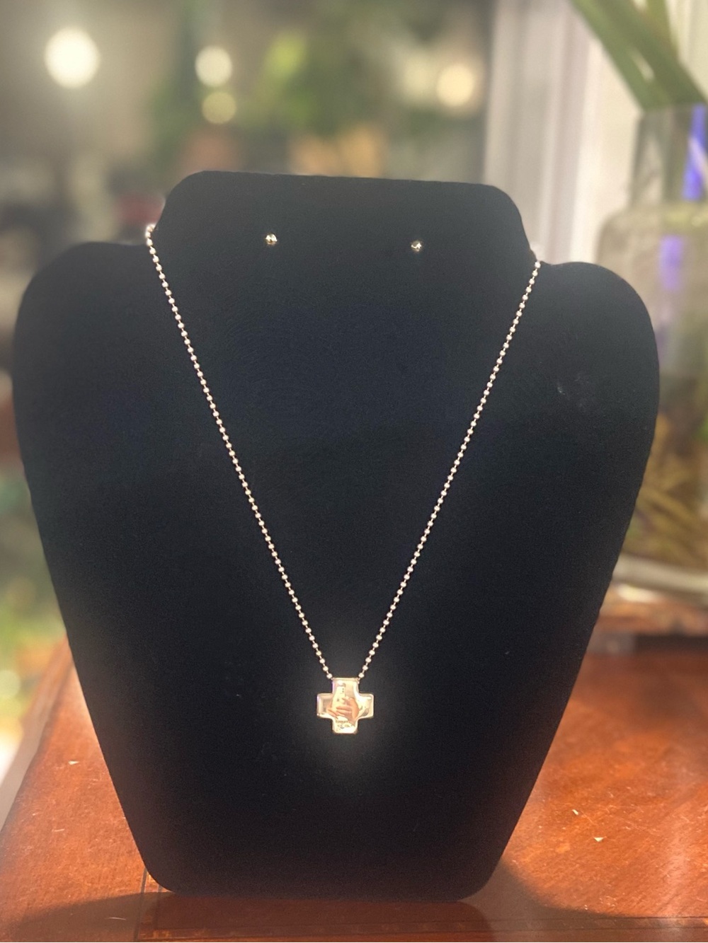 Tiffany & Co. Sterling Silver Roman Cross Pendant Necklace - Silver